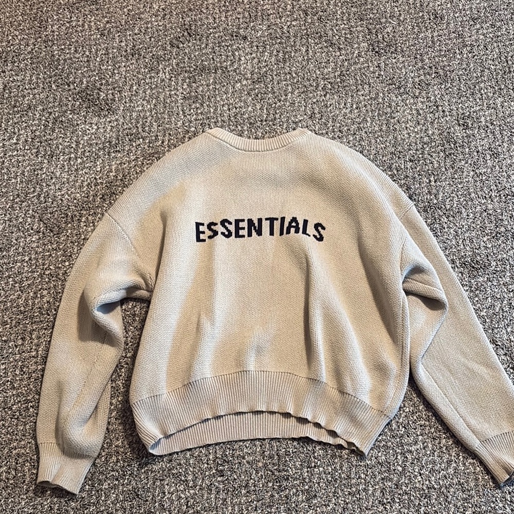 Essentials Men’s Cream Sweater